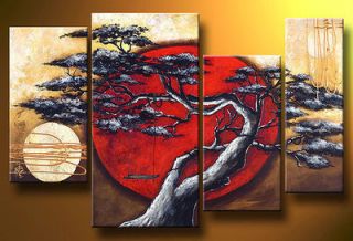 Modern Abstract Huge Art Oil Painting Canvas Tree in the Sun (No frame 
