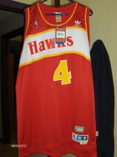 Autographed Basketball Jersey Atlanta Hawks 4 Spud Webb