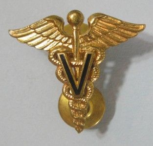 This is a collar insignia of a US Army Veterinary Corps dating from 