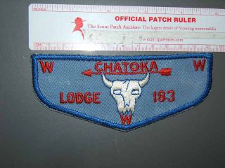 Boy Scout OA 183 Chatoka first flap L 4446O Patch is mint. There is 