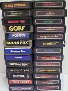 Atari Lot 2 of 26 Assorted Games for 2600 System Sold as Untested as 