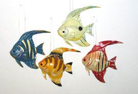 Artificial Tropical Fish 12pc Decorative Fake Craft Fish from 