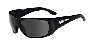 Arnette Heist sunglasses Shiny Black POLARIZED Grey NEW in Box AN4135 