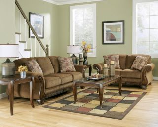 Ashley Furniture Montgomery Mocha Living Room Sofa Set Loveseat 38300 
