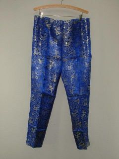 New Traditional Chinese Dress Pants Blue Dragon Pattern