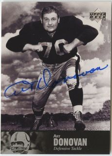 Art Donovan 1997 97 UD Legends Colts Auto Autograph Al 30