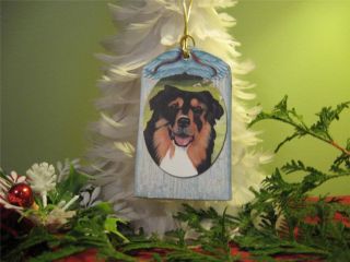 AUSTRALIAN SHEPHERD AUSSIE DOG Personalized Christmas Ornament Art 2 