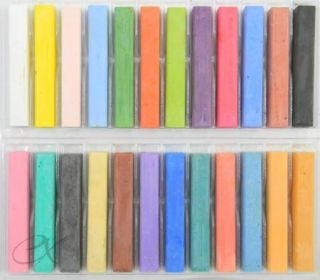 Chalk Pastels by PRO ART 24PC Regular Size, Square Sticks Brilliant 