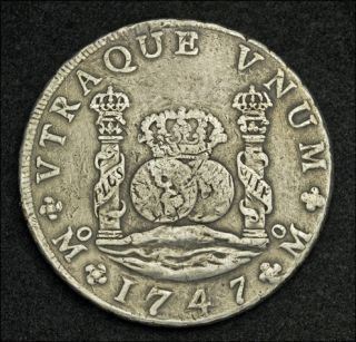 1747, Mexico, Ferdinand VI. Spanish Colonial Silver 8 Reales (Pillar 