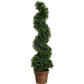 Lot of 2 36 Artificial Boxwood Spiral Topiary Tree 58147