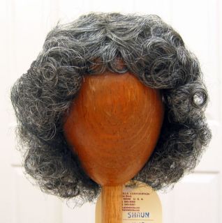 Shaun Doll Wig Gray Size 11 12 Short Curls for Mrs Claus Grandma PA 
