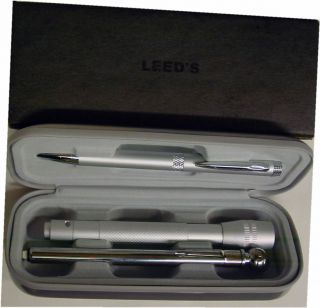 Leeds Car Care Accessory Kit Air Gauge Flashlight Ink Pen w 
