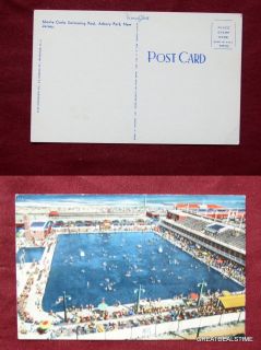 Asbury Park NJ Monte Carlo Swimming Pool New Jersey View Old VINTAGE 