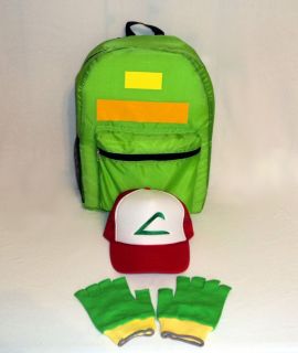 Pokemon Ash Ketchum Trainer Accessories Set Backpack Hat Gloves USA 