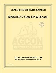 Allis Chalmers D17 Diesel Gas LP Tractor Parts Manual