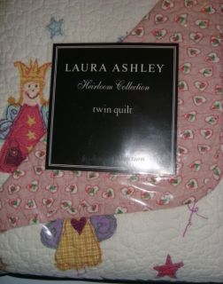 New Laura Ashley Fun Fairies Twin Quilt Set 6 P Pink Fairy Princess 