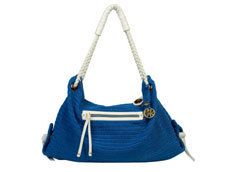 Sak Hobo Crochet Handbag Purse Auberry Cobalt Blue New