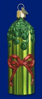 Asparagus Mouth Blown Glass Old World Christmas Ornament New 28039 