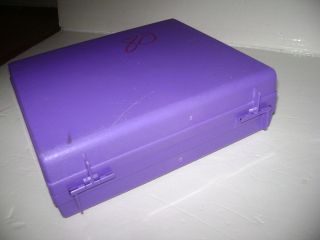 Purple Clik Case Audio Cassette Tape Storage Case 20 Holder Organizer 