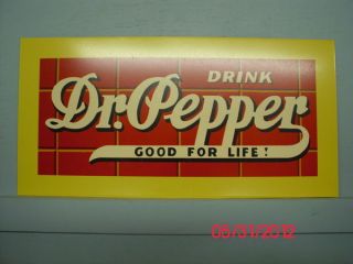 Antique DR. PEPPER Advertising RED BRICK METAL SIGN ORIGINAL OLD STOCK 