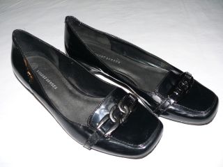 Audrey Brooke Womens Sz 9 5 M Black Patent Leather Flats