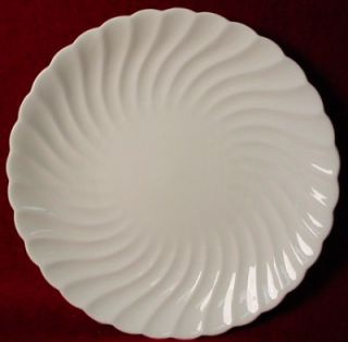 Aynsley China White Swirl Coupe Cake Plate