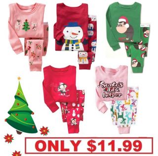 Christmas Gift Cute Baby Gap Pyjamas Long Sleeve Boy Girl Toddler 