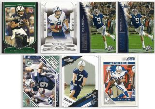 Austin Collie 7 Card Rookie RC Lot Indianapolis Colts Brigham Young 