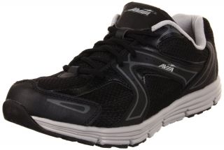 Avia A5643M BSV Mens Black Grey Leather Athletic Running Comfort 