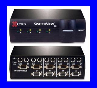 Cybex Avocent SwitchView SC Secure 4 Port KVM Switch 520 147 005 