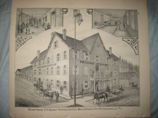 Antique Reynoldsville Punxsutawney Jefferson County Pennsylvania Print 
