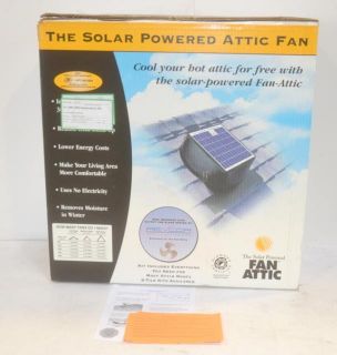 Fan Attic Solar Powered Attic Fan System Kit
