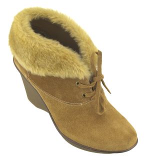 MAKOWSKY Women Shoes Nellie Suede Booties 6 5 Tan New In Box