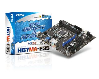 MSI H67MA E35 (B3) Socket 1155 Intel H67 Motherboard USB 3.0 HDMI Core 