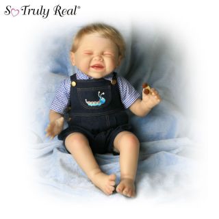 So Truly Real Fuzzy Fun Lifelike Baby Boy Doll By Bonnie Chyle