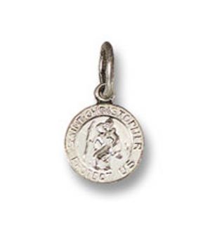 Sterling Silver Tiny St Saint Christopher Baby Charm