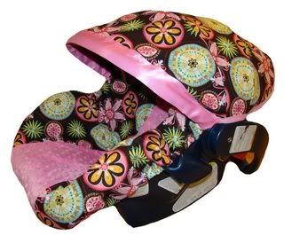 Girl Infant Baby Car Seat Slip Cover Carnival Bloom