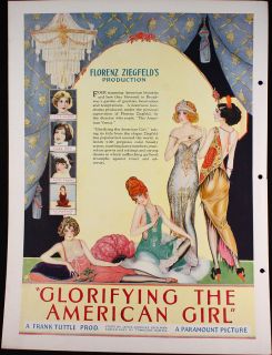 1926 Alberto Vargas Glorifying The American Girl Ziegfeld Exhibitors 