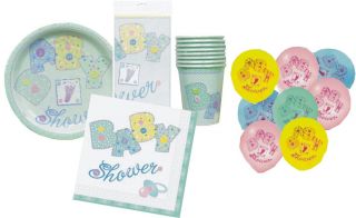Baby Shower Party Pack Tableware 57 Items Ideal for Boy or Girl Free P 