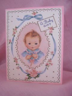 Handmade Greeting Card Baby Girl Gift Note Card
