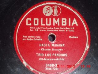 Trio Los Panchos Aviles Hasta Mañana 78rpm