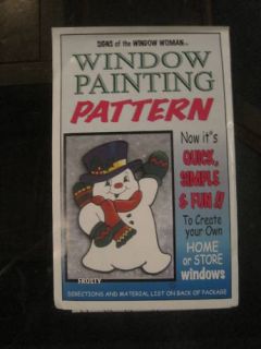 New Frosty Snowman Window Painting Paint Pattern Sign