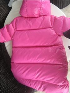 auth moncler hot pink baby bundle sac hood sleeves nwt