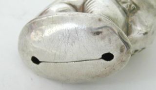   Silver Plated Comic Scottie Dog Baby Rattle w Teething Ring