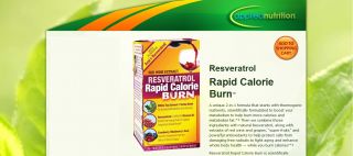 Resveratrol Rapid Calorie Burn Acai as Seen on TV 56 Tablets 8 