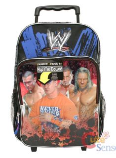 WWE Wrestling Rolling Backpack / School Roller Bag  Large 2 in1