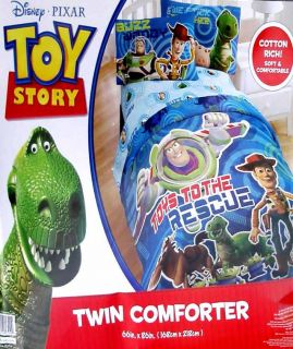 TOY STORY RESCUE TOYS TWIN COMFORTER SHEETS BEDDING SET NEW