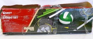 Quest Recreation Level Volleyball Badminton Combo Set Green