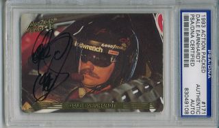 Dale Earnhardt SR Signed Autographed PSA DNA Card Auto