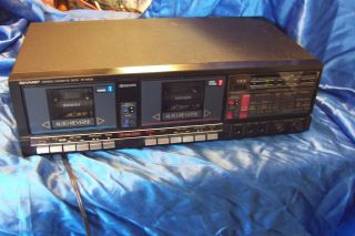 Sharp RT W800 Dual Auto Reverse Cassette Tape Player Recorder Deck 